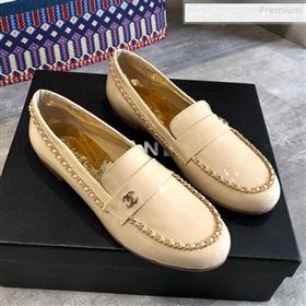 Replica Chanel Patent Leather Chain Flat Loafers G35631 Beige 2020 DLY 0011036 [fab 67588 200111] 11600 : Purse Valley,Designer Replica Handbags,Premium Replica Handbags at PurseValley