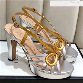 Replica Gucci Metallic Leather Cutout Bow High Heel Platform Sandals GoldSilver 2019 DLY 9081258 [fab 61379 190813] 13000 : Purse Valley,Designer Replica Handbags,Premium Replica Handbags at P