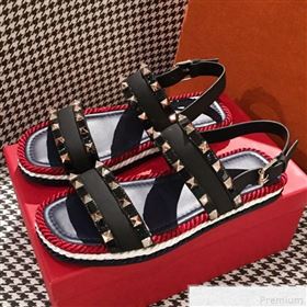 Replica Valentino Rockstuds Torchon Flat Sandals Black 2019 KL 9042866 [fab 55822 190428] 14000 : Purse Valley,Designer Replica Handbags,Premium Replica Handbags at PurseValley