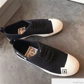 Replica Chanel Fabric CC Logo Patch Sneakers Black 2019 EM 9041329 [fab 54875 190417] 8500 : Purse Valley,Designer Replica Handbags,Premium Replica Handbags at PurseValley