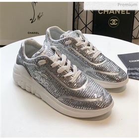 Replica Chanel CC Logo Sequins amp; Leather Sneakers G35936 Silver 2020 MD 20033129 [fab 69089 200404] 10700 : Purse Valley,Designer Replica Handbags,Premium Replica Handbags at PurseValley