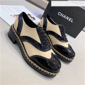 Replica Chanel Calfskin and Patent Leather Chain Lace Ups Loafers G35316 Apricot 2019 MD 9110917 [fab 65062 191109] 9200 : Purse Valley,Designer Replica Handbags,Premium Replica Handbags at Pu