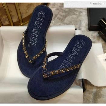 Replica Chanel Denim Chain Flip Flops Sandals Deep Blue 2020 DLY 20052120 [fab 71220 200523] 6700 : Purse Valley,Designer Replica Handbags,Premium Replica Handbags at PurseValley