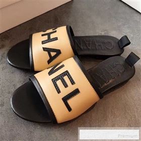 Replica Chanel Logo Lambskin Flat Slide Sandals Beige 2019 EM 9053165 [fab 57294 190602] 10000 : Purse Valley,Designer Replica Handbags,Premium Replica Handbags at PurseValley