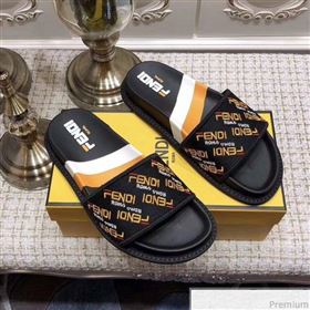 Replica Fendi Flat Satin Slide Sandals in Embroidered Canvas and Lambskin Black 2019 ANDI 9032004 [fab 53714 190417] 7500 : Purse Valley,Designer Replica Handbags,Premium Replica Handbags at P