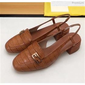 Replica Fendi Crocodile Pattern Calfskin Promenade Slingbacks Loafers With 4cm Heel Brown 2020 MD 20042317 [fab 70169 200425] 9400 : Purse Valley,Designer Replica Handbags,Premium Replica Hand