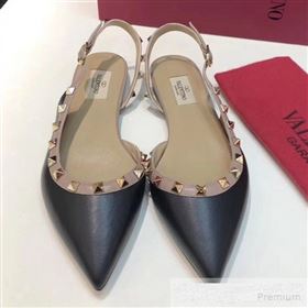 Replica Valentino Rockstud Trim Slingback Flat Pump Black 2019 XINL 9060585 [fab 57634 190606] 5900 : Purse Valley,Designer Replica Handbags,Premium Replica Handbags at PurseValley