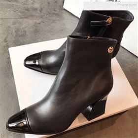 Replica Chanel Lambskin Mid Heel Short Ankle Boots G35073 Black 2019 EM 9082102 [fab 61794 190824] 13400 : Purse Valley,Designer Replica Handbags,Premium Replica Handbags at PurseValley