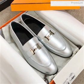 Replica Hermes Paris Lambskin Flat Loafers Silver 2020 MD 0030713 [fab 68283 200307] 12100 : Purse Valley,Designer Replica Handbags,Premium Replica Handbags at PurseValley