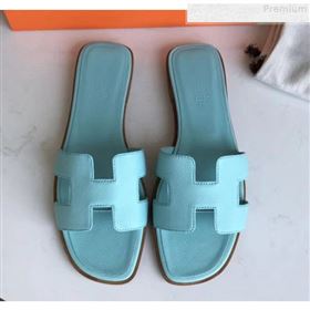 Replica Hermes Epsom Leather Oran H Flat Slipper Sandals Cyan MD 9080613 [fab 60825 190813] 14000 : Purse Valley,Designer Replica Handbags,Premium Replica Handbags at PurseValley