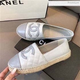 Replica Chanel Quilted Calfskin Flat Espadrilles G29762 Light Gray 2020 EM 20031007 [fab 68356 200314] 10200 : Purse Valley,Designer Replica Handbags,Premium Replica Handbags at PurseValley