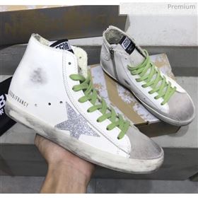 Replica Golden Goose GGDB Calfskin Star Francy Sneaker WhiteSilverGreen 2020 13 20041640 [fab 69888 200418] 12300 : Purse Valley,Designer Replica Handbags,Premium Replica Handbags at PurseVall