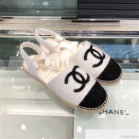 Replica Chanel Fabric Slingback Lace up Espadrilles Ivory WhiteBlack 2019 XO 9031125 [fab 53318 190417] 10400 : Purse Valley,Designer Replica Handbags,Premium Replica Handbags at PurseValley