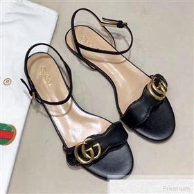 Replica Gucci Flat Leather Sandal with Double G 524631 Black 2019 DLY 9051627 [fab 56578 190518] 11400 : Purse Valley,Designer Replica Handbags,Premium Replica Handbags at PurseValley