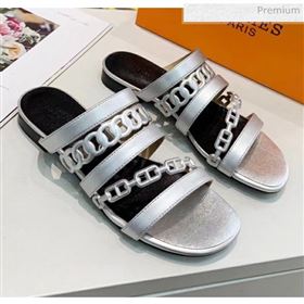 Replica Hermes Leather quot;Chaine dAncrequot; Straps Slipper Sandal Silver 2020 ME 20042050 [fab 70042 200425] 7700 : Purse Valley,Designer Replica Handbags,Premium Replica Handbags at PurseV