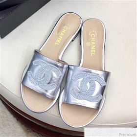 Replica Chanel Flat Mules Sandals G34682 Silver 2019 HZJ 9040824 [fab 54442 190417] 9600 : Purse Valley,Designer Replica Handbags,Premium Replica Handbags at PurseValley