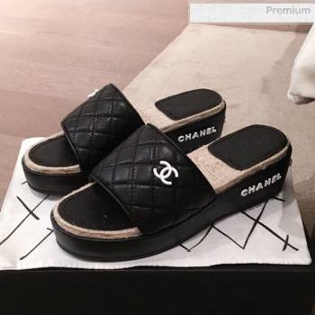 Replica Chanel Quilted Leather Platform Mule Slide Sandals Black 2020 KL 20062825 [fab 72598 200630] 9400 : Purse Valley,Designer Replica Handbags,Premium Replica Handbags at PurseValley