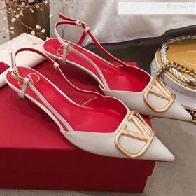 Replica Valentino VLogo Leather Slingback Low Heel Pump White 2019 KL 9082774 [fab 62151 190831] 12600 : Purse Valley,Designer Replica Handbags,Premium Replica Handbags at PurseValley