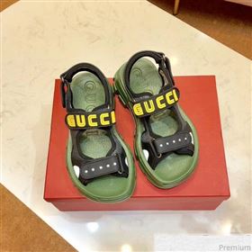 Replica Gucci Flat Leather and Mesh Sandal 549909 GreenBlack 2019 For Women and Men SIYA 9031946 [fab 53705 190417] 10700 : Purse Valley,Designer Replica Handbags,Premium Replica Handbags at P