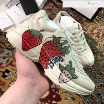 Replica Gucci Rhyton Strawberry Print Leather Sneakers 523609 White 2019 For Women and Men EM 20050904 [fab 70795 200509] 12600 : Purse Valley,Designer Replica Handbags,Premium Replica Handbag
