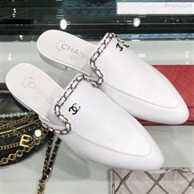 Replica Chanel New York Chain Trim Flat Mules G34926 White 2019 XO 9080756 [fab 61148 190813] 12500 : Purse Valley,Designer Replica Handbags,Premium Replica Handbags at PurseValley