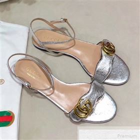 Replica Gucci Flat Leather Sandal with Double G 524631 Silver 2019 DLY 9051625 [fab 56576 190518] 11400 : Purse Valley,Designer Replica Handbags,Premium Replica Handbags at PurseValley