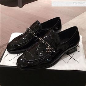 Replica Chanel Patent Leather Loafers G34827 Black 2019 KL 9122020 [fab 66790 191221] 13700 : Purse Valley,Designer Replica Handbags,Premium Replica Handbags at PurseValley
