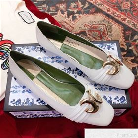 Replica Gucci Leather Ballet Flat with Half Moon GG 572816 White 2019 KL 9042843 [fab 55796 190428] 11800 : Purse Valley,Designer Replica Handbags,Premium Replica Handbags at PurseValley