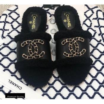 Replica Chanel Shearling Fur Chain CC Logo Slipper Sandals Black 2020 modeng 20091919 [72937 eb] 9000 : Purse Valley,Designer Replica Handbags,Premium Replica Handbags at PurseValley