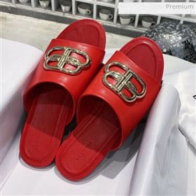 Replica Balenciaga Oval BB Calfskin Flat Mules Slide Sandal RedGold 2020 DLY 20031422 [fab 68521 200314] 7400 : Purse Valley,Designer Replica Handbags,Premium Replica Handbags at PurseValley