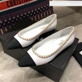 Replica Chanel Calfskin Chain Ballerinas G35389 White 2019 DLY 9120616 [fab 66166 191207] 10700 : Purse Valley,Designer Replica Handbags,Premium Replica Handbags at PurseValley