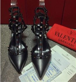 Replica Valentino black tribute sandals stud heels shoes 4036 [shoes116a] 11000 : Purse Valley,Designer Replica Handbags,Premium Replica Handbags at PurseValley