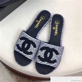 Replica Chanel Fabric Flat Mules Sandals G34682 BlackWhite 2019 HZJ 9040827 [fab 54445 190417] 9600 : Purse Valley,Designer Replica Handbags,Premium Replica Handbags at PurseValley