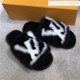 Replica Louis Vuitton Homey Mink Fur LV Flat MulesSlide Sandals Black 2019 BLD 911063 [fab 64688 191102] 13900 : Purse Valley,Designer Replica Handbags,Premium Replica Handbags at PurseValley