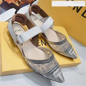 Replica Fendi Colibrì Crystal Mesh Slingback Flat Shoe WhiteBeige 2020 DLY 9122613 [fab 67025 191231] 10800 : Purse Valley,Designer Replica Handbags,Premium Replica Handbags at PurseValle