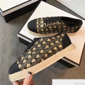 Replica Chanel Woven Lace Up Espadrilles Sneakers G34424 BlackGold 2018 EM 9030937 [fab 53283 190417] 11800 : Purse Valley,Designer Replica Handbags,Premium Replica Handbags at PurseValley