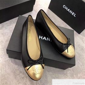 Replica Chanel Black Lambskin Leather Ballerinas With Gold Toe 2019 DLY 9050178 [fab 55971 190510] 10000 : Purse Valley,Designer Replica Handbags,Premium Replica Handbags at PurseValley