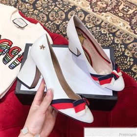 Replica Gucci Leather Heel Pump with Web Bow White 2019 KL 9031936 [fab 53695 190417] 12600 : Purse Valley,Designer Replica Handbags,Premium Replica Handbags at PurseValley