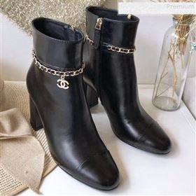 Replica Chanel Calfskin Chain Charm High Heel Short Boots G35008 Black 2019 DLY 9081601 [fab 61579 190817] 9900 : Purse Valley,Designer Replica Handbags,Premium Replica Handbags at PurseValley