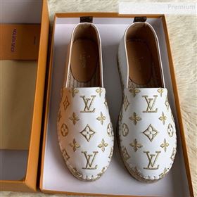 Replica Louis Vuitton Monogram Golden Embroidered Flat Espadrilles White 2019 For Women and Men HB 9122011 [fab 66781 191221] 9800 : Purse Valley,Designer Replica Handbags,Premium Replica Hand