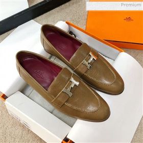 Replica Hermes Paris Lambskin Flat Loafers Brown 2020 MD 0030710 [fab 68280 200307] 12100 : Purse Valley,Designer Replica Handbags,Premium Replica Handbags at PurseValley