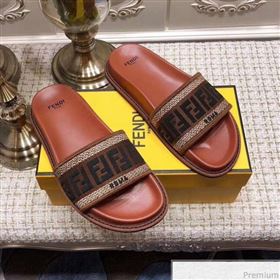 Replica Fendi Flat Satin Slide Sandals in FF Embroidered Canvas and Lambskin Coffee 2019 ANDI 9032008 [fab 53718 190417] 7500 : Purse Valley,Designer Replica Handbags,Premium Replica Handbags 