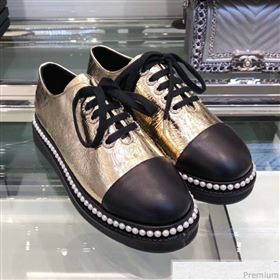 Replica Chanel Metallic Crinkle Pearls Lace ups Sneakers G32357 Gold 2019 XO 9041635 [fab 55028 190417] 13300 : Purse Valley,Designer Replica Handbags,Premium Replica Handbags at PurseValley