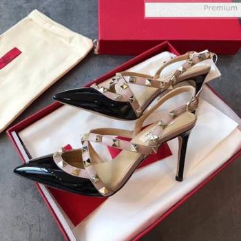 Replica Valentino Rockstud Patent Leather Cross Strap Slingback Pumps 90MM Black 2020 EM 20062402 [fab 72493 200630] 11200 : Purse Valley,Designer Replica Handbags,Premium Replica Handbags at 