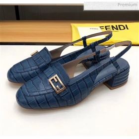 Replica Fendi Crocodile Pattern Calfskin Promenade Slingbacks Loafers With 4cm Heel Blue 2020 MD 20042316 [fab 70170 200425] 9400 : Purse Valley,Designer Replica Handbags,Premium Replica Handb
