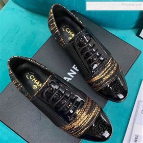 Replica Chanel Tweed and Patent Calfskin Flat Lace Ups Loafers G34128 Gold 2019 DLY 9081605 [fab 61583 190817] 9900 : Purse Valley,Designer Replica Handbags,Premium Replica Handbags at PurseVa
