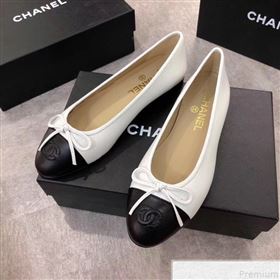 Replica Chanel White Lambskin Leather Ballerinas with Black Toe 2019 DLY 9050175 [fab 55922 190510] 10000 : Purse Valley,Designer Replica Handbags,Premium Replica Handbags at PurseValley