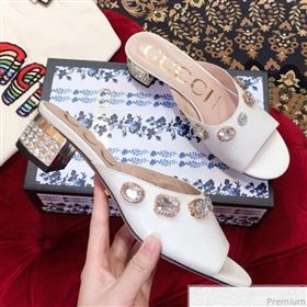 Replica Gucci Low heel Stone Slide Sandals White 2019 KL 9040454 [fab 54412 190417] 12500 : Purse Valley,Designer Replica Handbags,Premium Replica Handbags at PurseValley