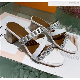 Replica Hermes Leather quot;Chaine dAncrequot; Straps Ajaccio Sandal With 5cm Heel WhiteSilver 2020 ME 20042070 [fab 70061 200425] 7700 : Purse Valley,Designer Replica Handbags,Premium Replica