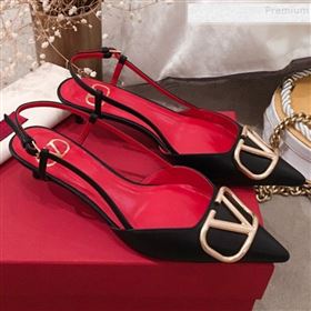Replica Valentino VLogo Leather Slingback Low Heel Pump Black 2019 KL 9082773 [fab 62150 190831] 12600 : Purse Valley,Designer Replica Handbags,Premium Replica Handbags at PurseValley